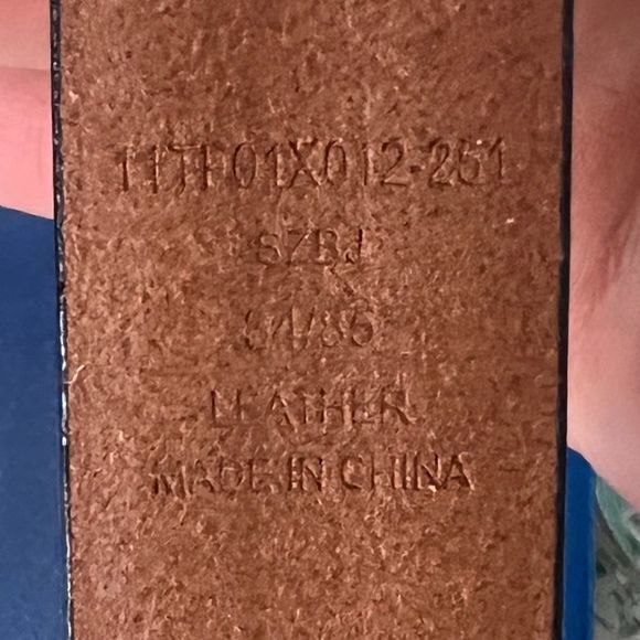 NWT NORDSTROM Brown Leather Belt with Silver Buckle (34/85) - Picture 5 of 6